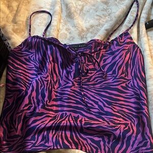 To the Max Purple and Pink Zebra Print Camisole